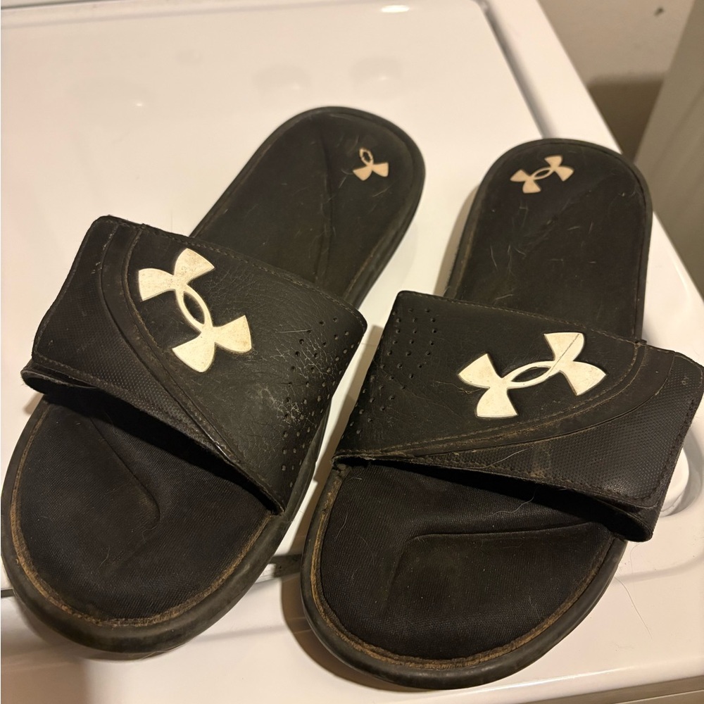 Under Armour Kids Black Slide Sandals